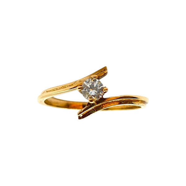 Anillo-Oro bajo-Piedra Zirconia-AN8052 conpiedra