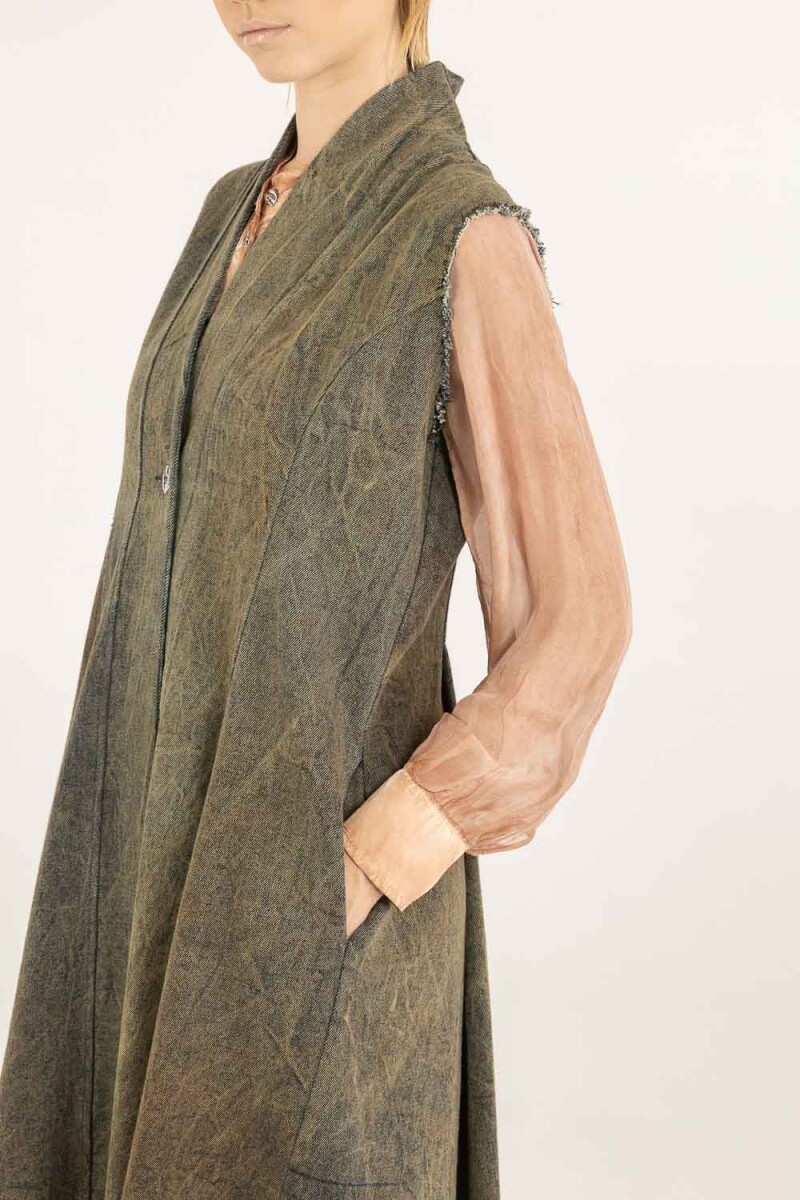 CHALECO LARGO Bronce