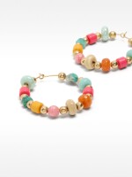 Aros Multicolor Con Piedras multicolor