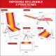 Set x2 Silla reclinable 4 posiciones aluminio NARANJA