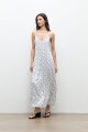 Vestido estampa lunares crudo