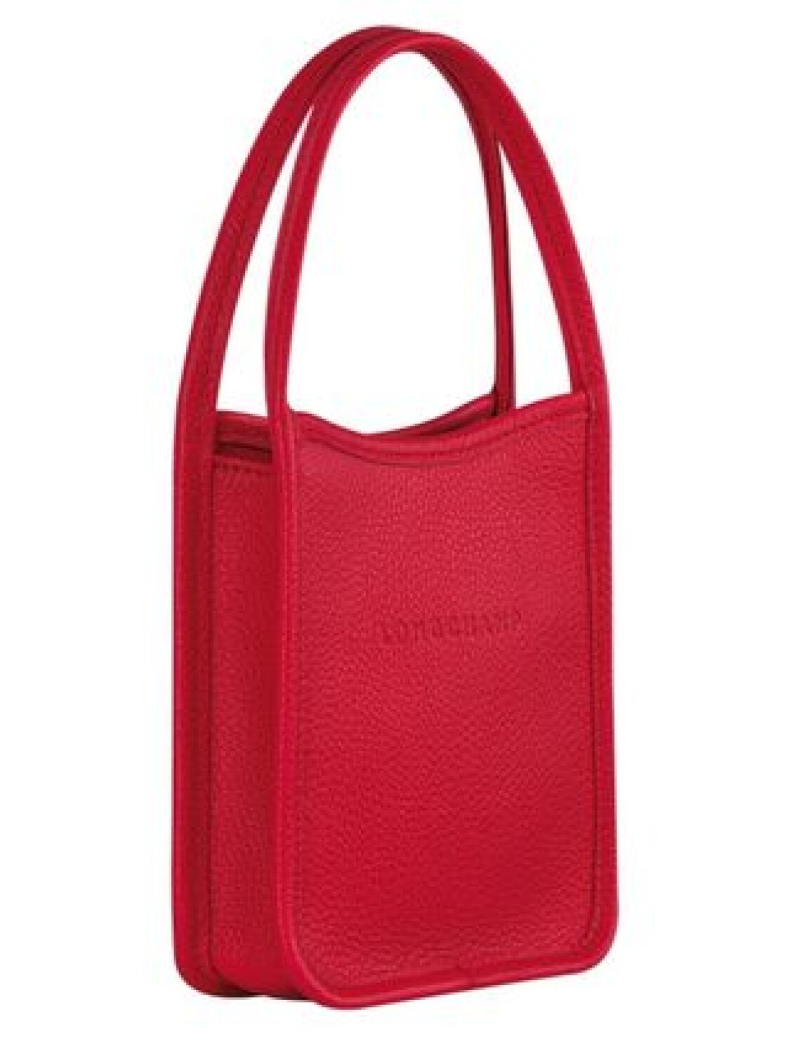 Longchamp -Cartera mini de cuero, Le foulonné Rojo