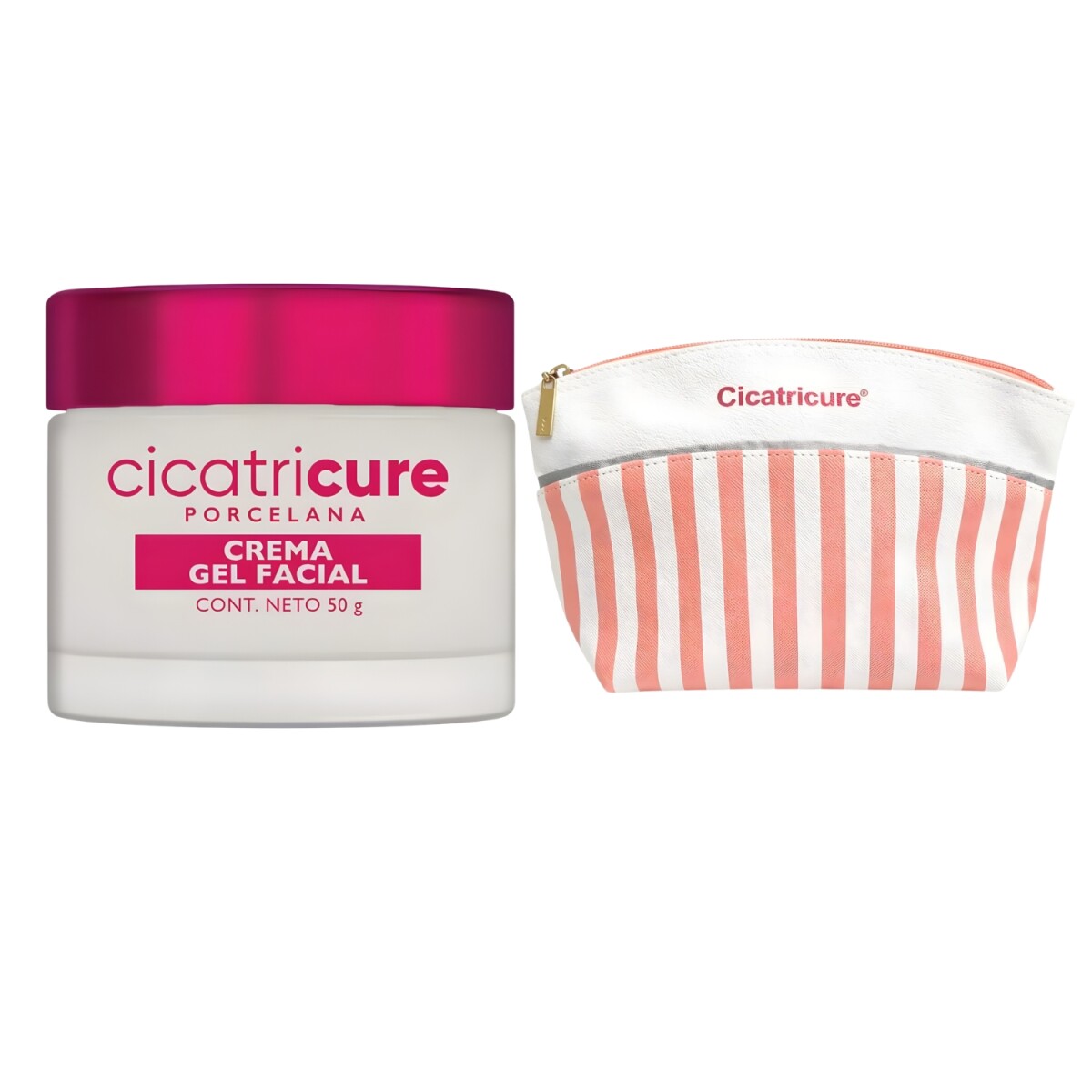 Crema Gel Facial Cicatricure Porcelana 50g + Neceser 