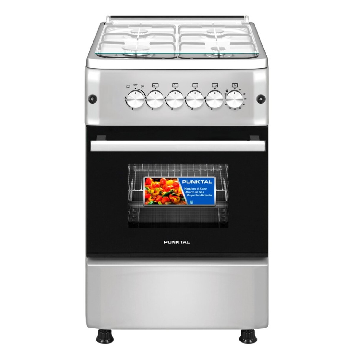 Cocina Punktal PK-1960 TK Turca Super Gas/Gas | 4 Hornallas | Horno 56 Litros 