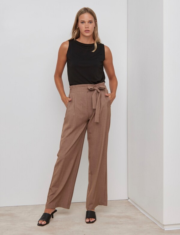 Pantalon Palazzo TOSTADO