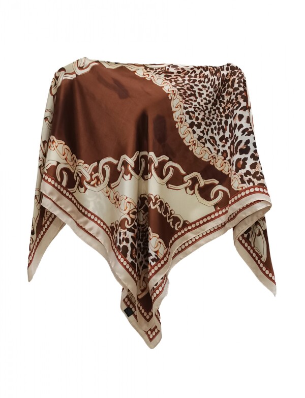 Poncho Saten Cadenas MARRON/MULTI