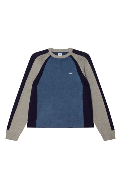 RAGLAN CREW NECK SWEATER Azul