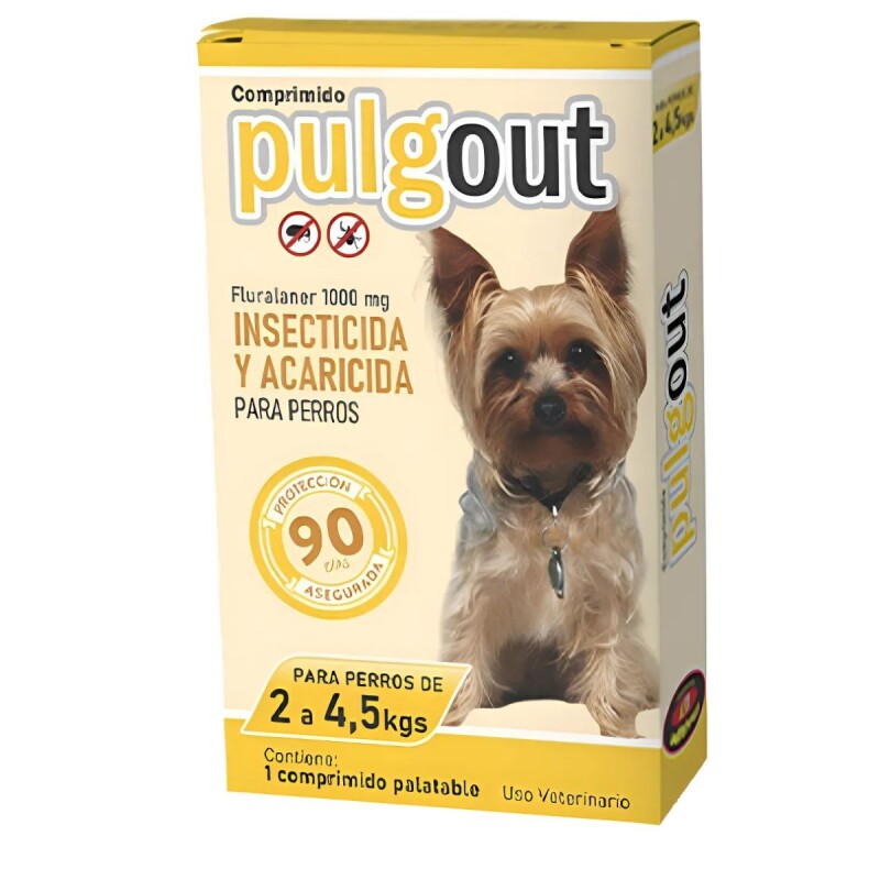 PULGOUT COMPRIMIDO ANTIPULGAS Y ANTIGARRAPATAS 2 A 4,5 KILOS