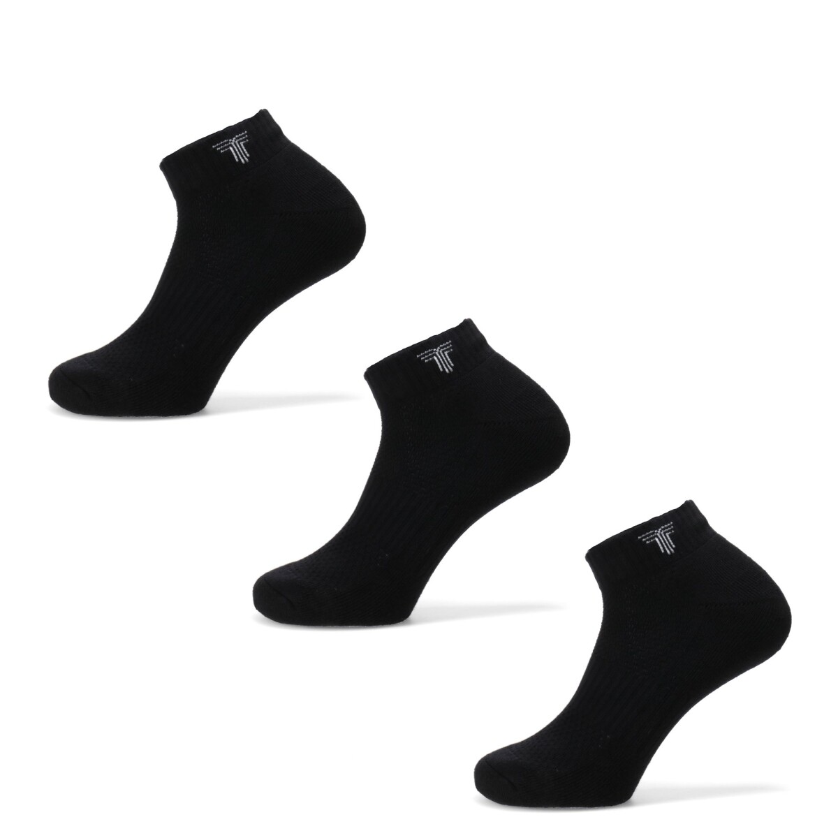 Medias Unisex Tiffosi Soquete Tripack - Negro 