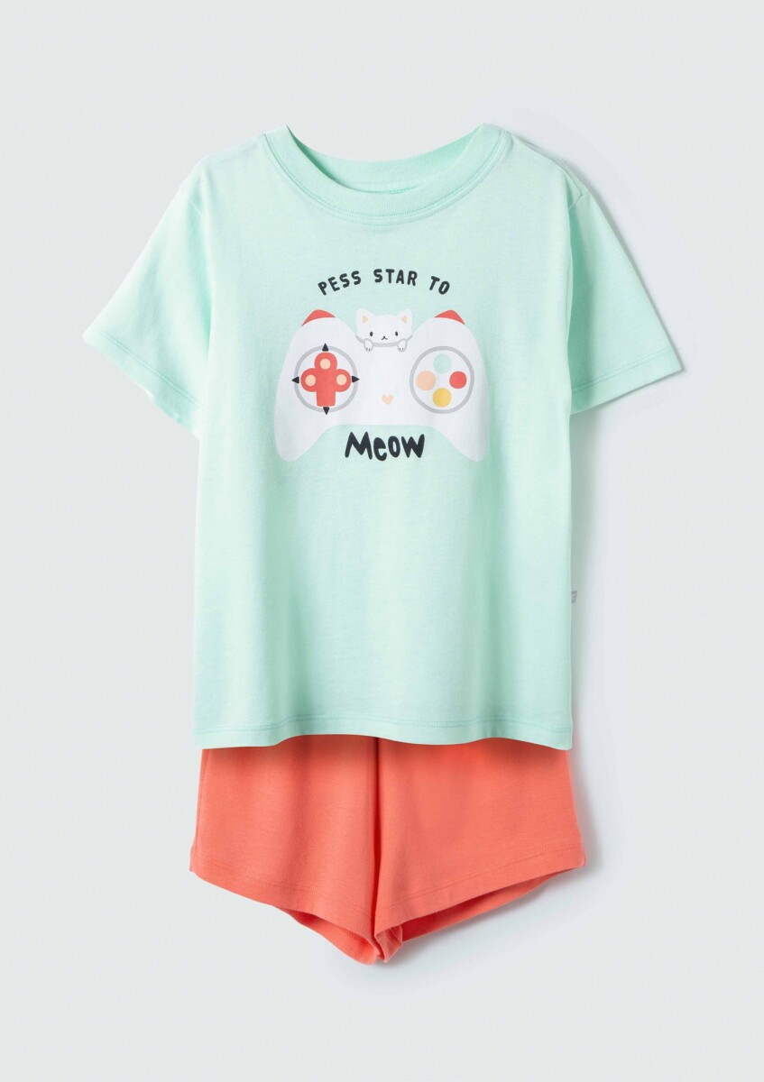 PIJAMA INFANTIL CON ESTAMPA - MULTICOLOR 