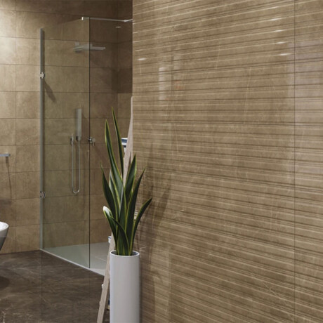 CERAMICA REVESTIMIENTO DECORADO BRILLO MARRON COLOR PLENO GAMAS DE MARRON