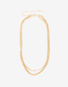 Collares Cortos Metal Collar De Cadenas - Dorado
