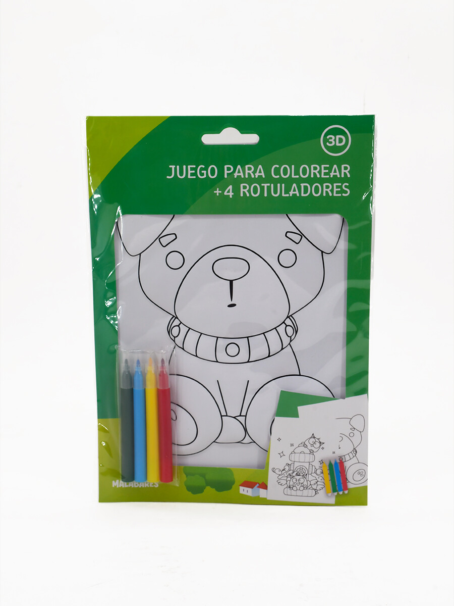 JUEGO PARA COLOREAR 3D - BLANCO 