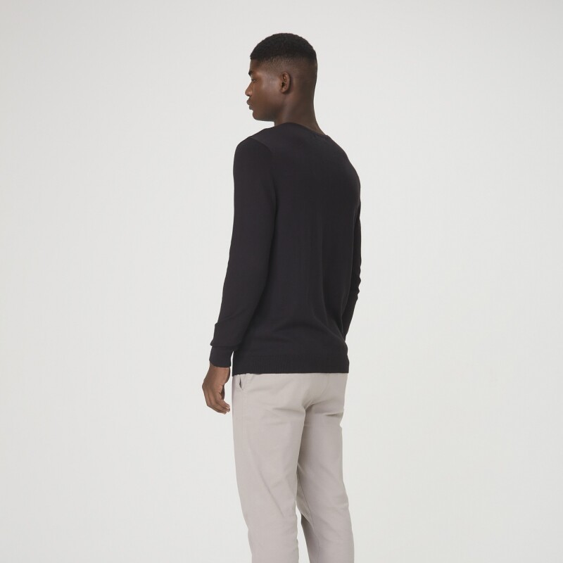BLUSAO MASCULINO ADULTO (SWEATER) PRETO ESCURO