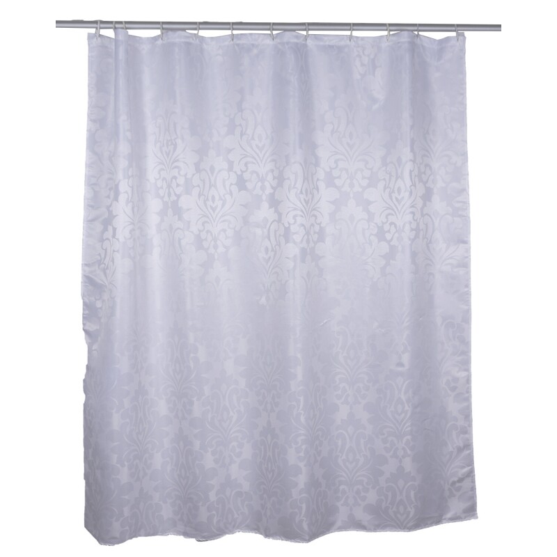 Cortina de baño Amalfi teflón especial 1.80 x 1.80 diseño 1 Blanco