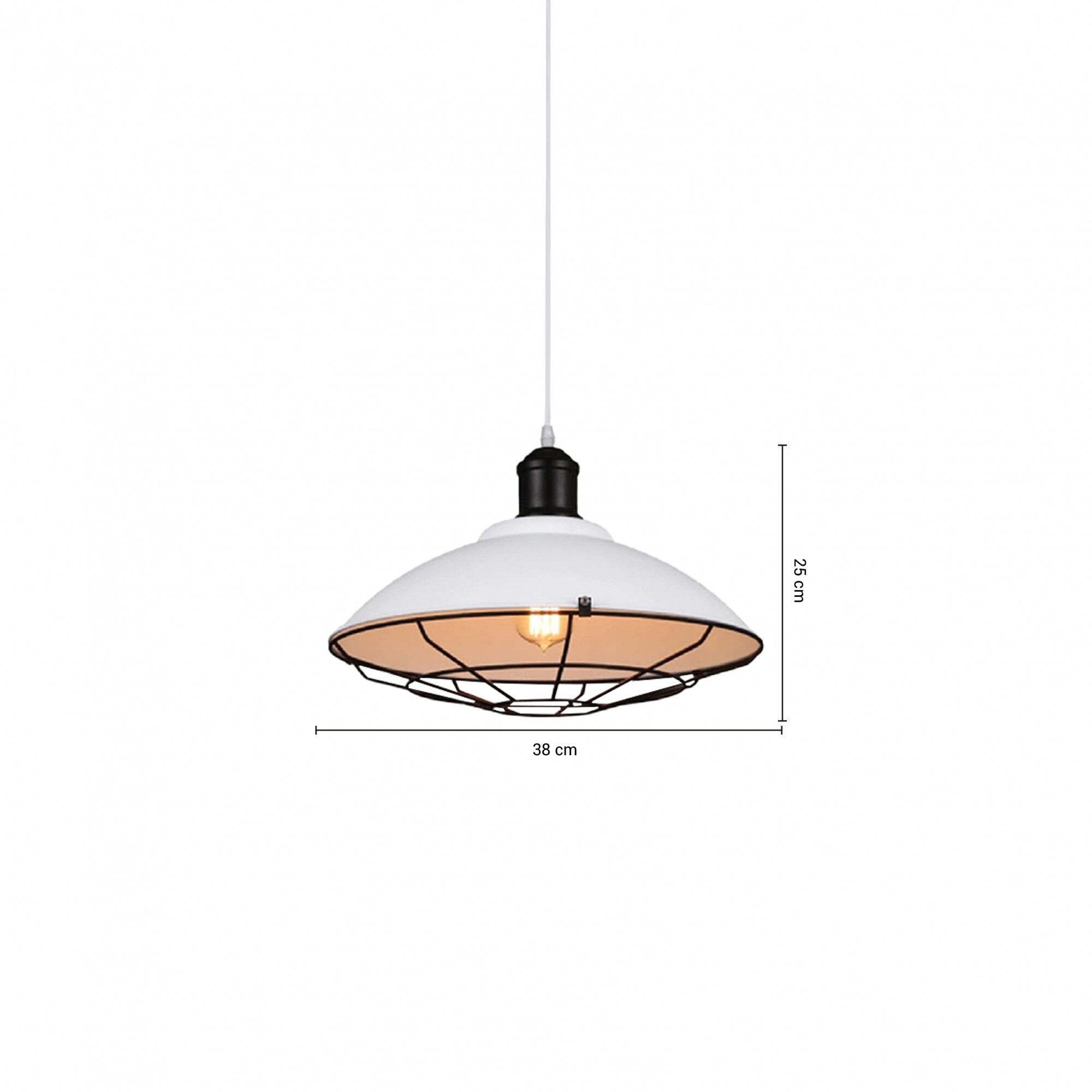 [完売品] LUZ e SOMBRA DOMINGO Luminaria Colgante Denver Blanca ø 38 cm — Serlux