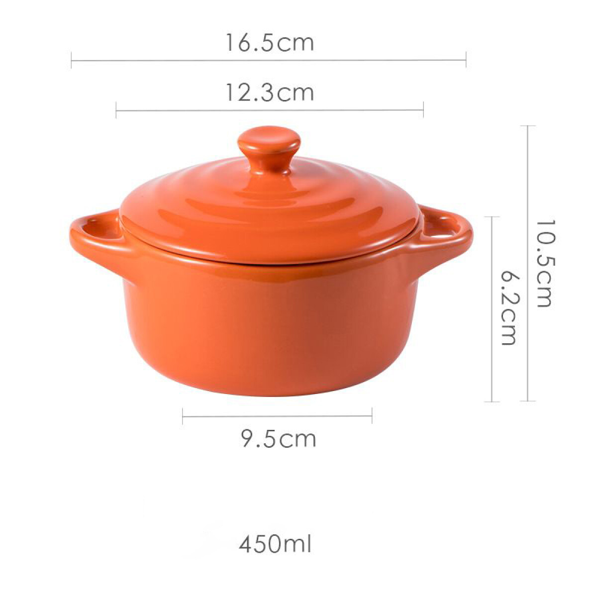 Cazuelas Cerámica No Apta Para Hornos Altura 10cm x Ancho 9cm x Ø 12cm 450ML 