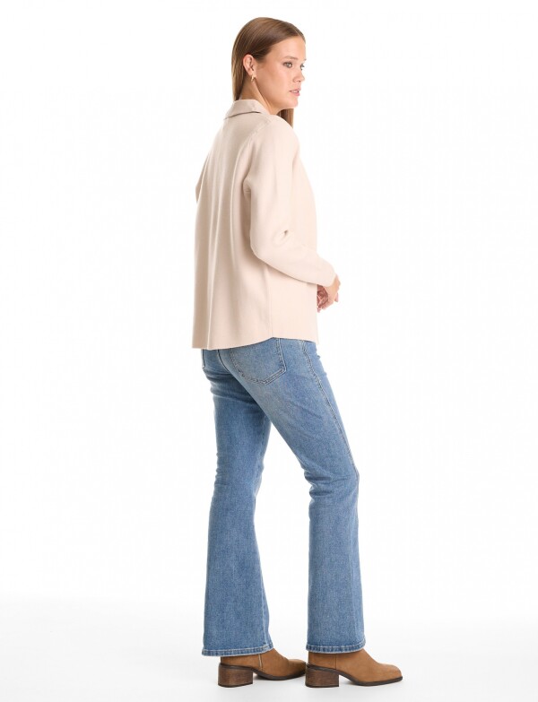 Sobrecamisa Combinada Eco Cuero BEIGE