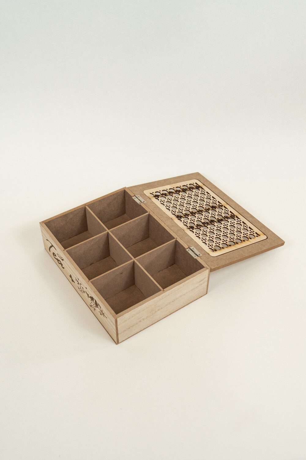 Caja Para Té Esterilla, 6 Separadores Color Unico