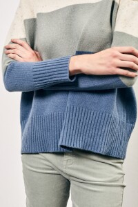 Sweater Color Block Menta