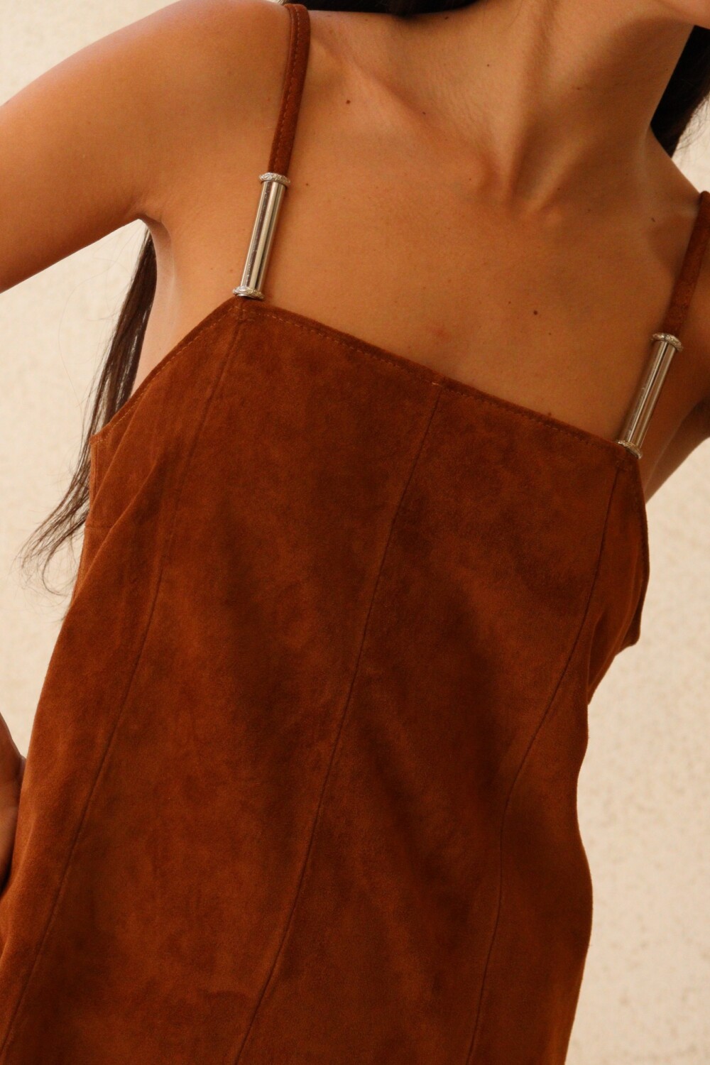 Mini Leather Dress Habano