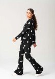 Remera Popi Lunares negro y blanco