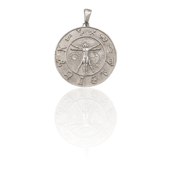Dije Vitruvio-Plata 925-Sin Piedra-CP3127 Sinpiedra