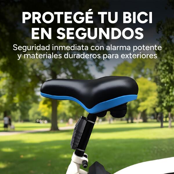 Alarma Antirrobo Bicicleta Moto Monopatin Sensor Movimiento Color Negro