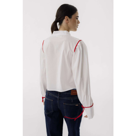 Camisa Fish Winter Blanco Rojo