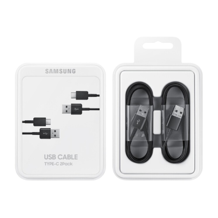 Pack 2 Cables Samsung USB-A a USB-C 1,5 m Negros EP-DG930 2-Pack
