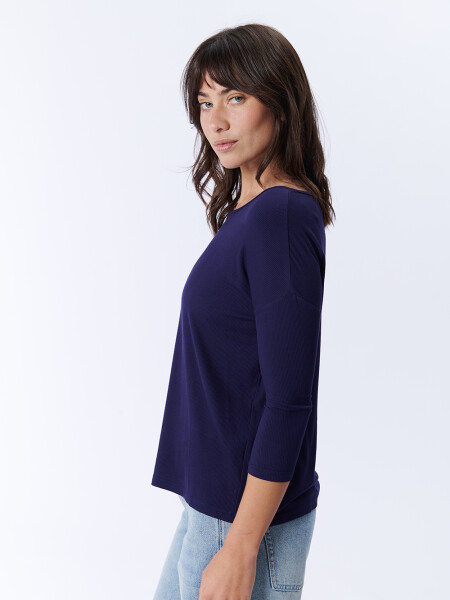 Remera Viscosa Azul Marino