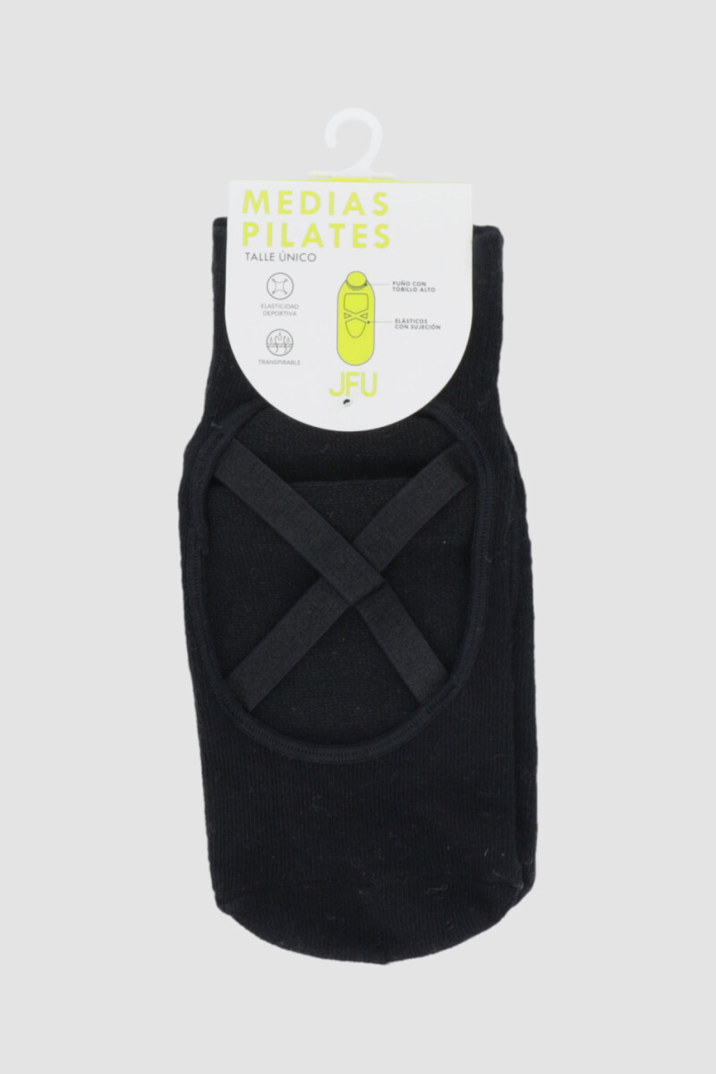 Media pilates con elastico Negro