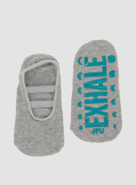 Medias plantina de pilates con antideslizante Gris melange