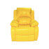 Sofá Sillón Poltrona Reclinable 1 Cuerpo Butaca Cuerina Variante Color Amarillo