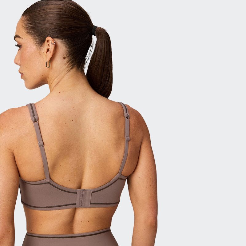 Bra Fabletics Deportivo PureLuxe Longline Marron