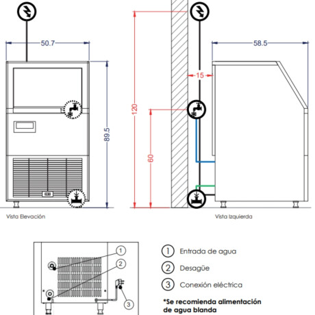 Maquina de Hielo 50kg/dia Maquina de Hielo 50kg/dia