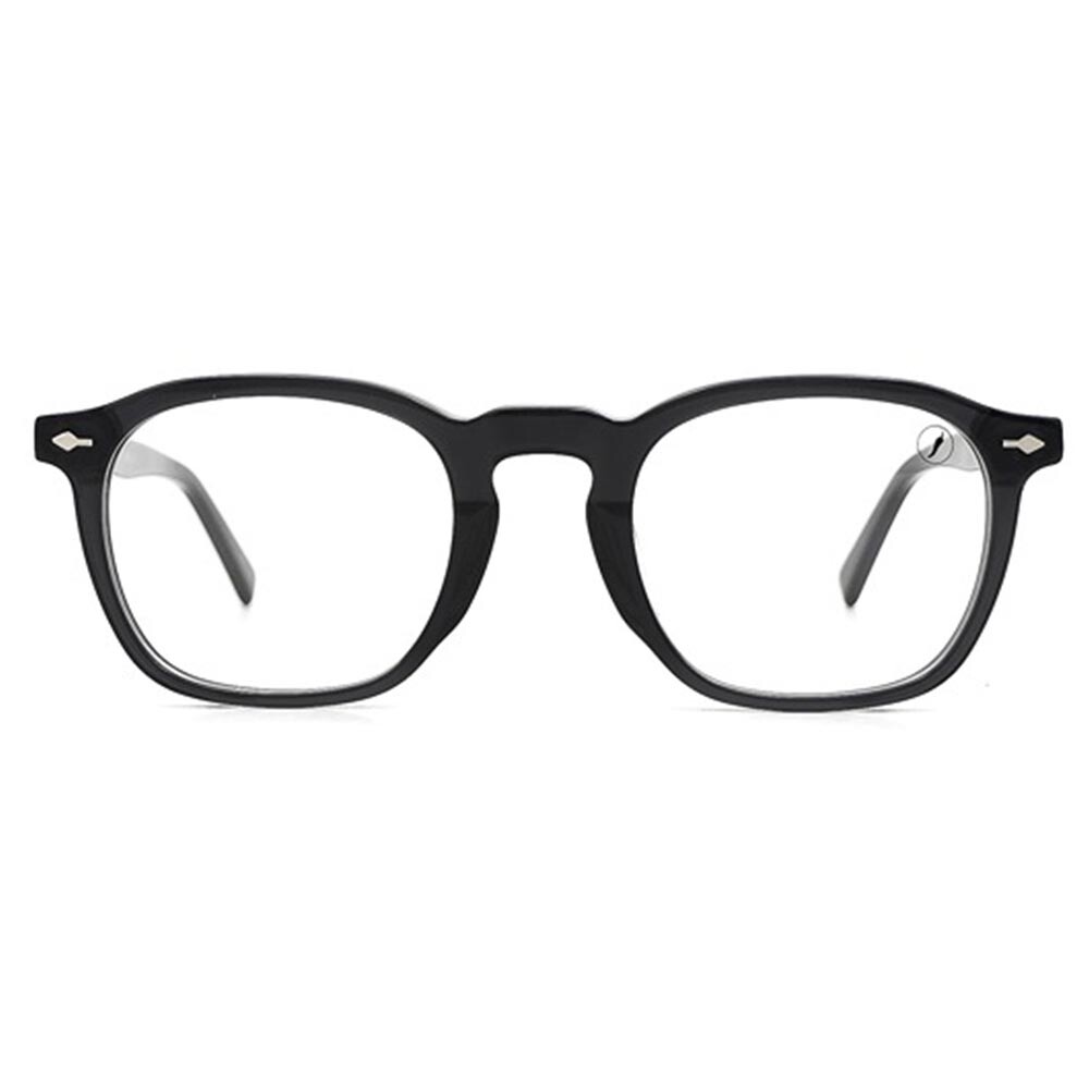Lentes de vista De Acetato Cuadrado Atributos Negro/Negro
