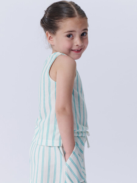 Musculosa tejida Celeste