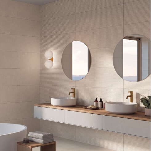 Ceramica Beige retificado Mate 30X90Cm Pared GAMAS DE BEIGE