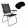 Set Silla Playa Pleg 4Pos + Mesa Bandeja Lateral Divisiones Negro
