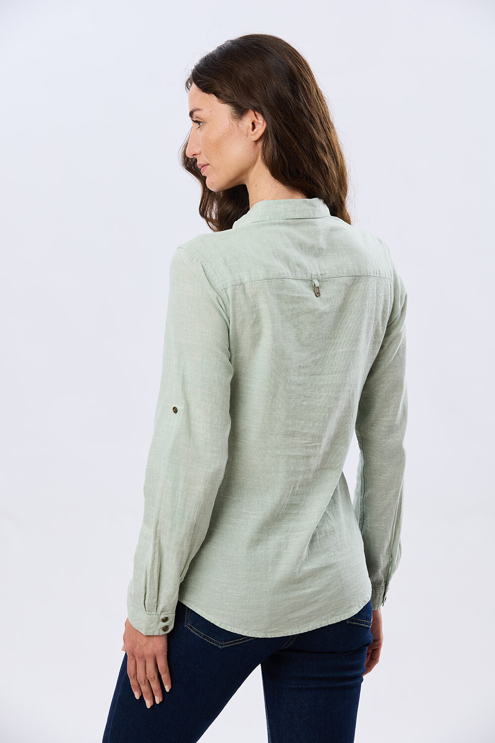 CAMISA DE LINO Menta