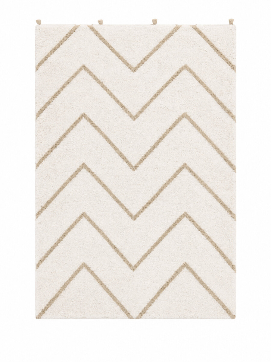 ALFOMBRA DECORATIVA ZIGZAG - BLANCO (V) 