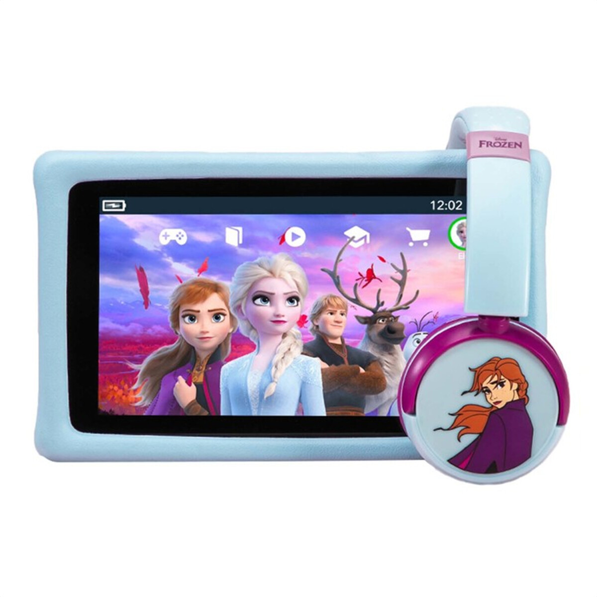 Tablet Infantil 7" Kids Mickey Frozen Cars Toy Story + Auricular - CELESTE 