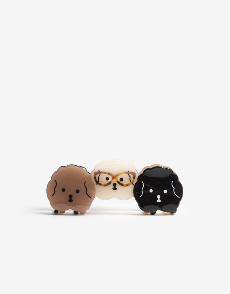 Broche Animales Broche Caniches - Combinacion Tricolor