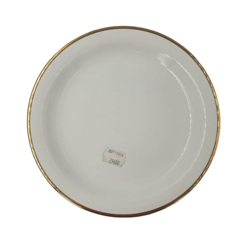 Plato mediano con borde dorado 20cm. Plato mediano con borde dorado 20cm.