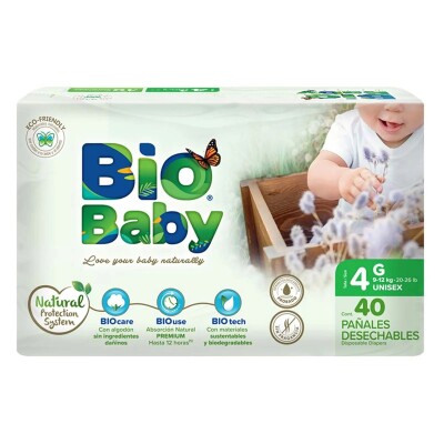 Pañales Biobaby Talle 4 G 40 Uds. Pañales Biobaby Talle 4 G 40 Uds.