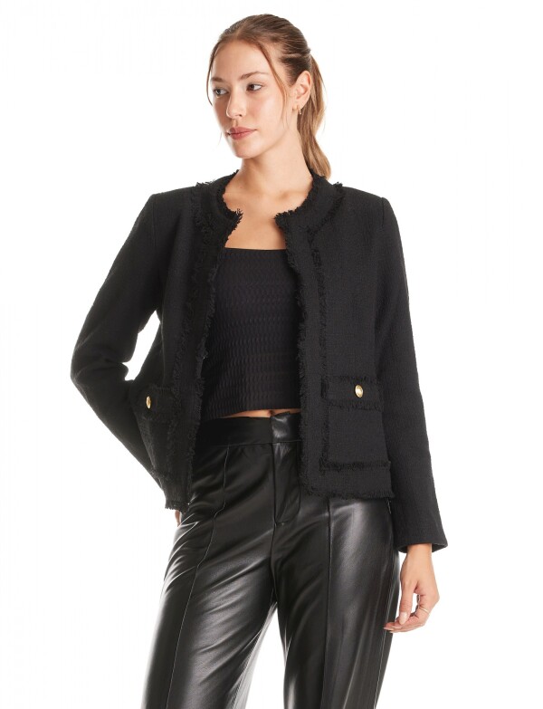 Chaqueta Tweed NEGRO