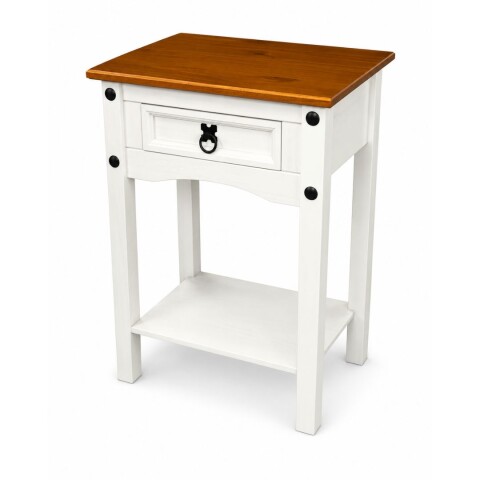 Consola 1 Cajones Corona Blanca/Caramelo | Brillante Hogar Consola 1 Cajones Corona Blanca/Caramelo | Brillante Hogar