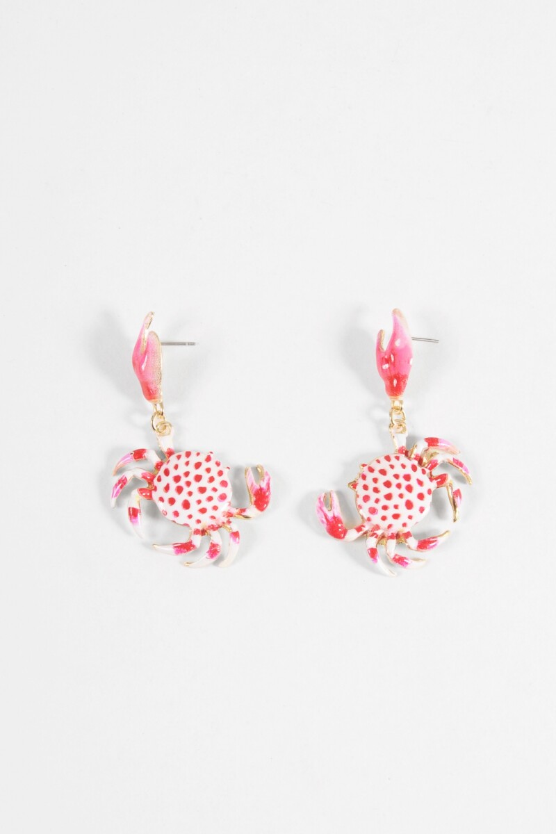 Caravanas cangrejo rosa