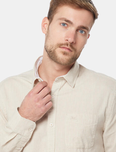 CAMISA DE LINO Beige